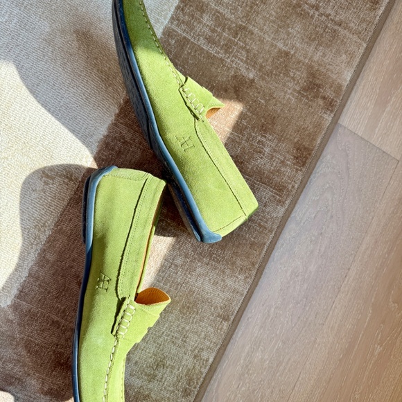 Austen Heller Slip On Driving Loafers Green Leather MENS Size 8.5 - Picture 5 of 6